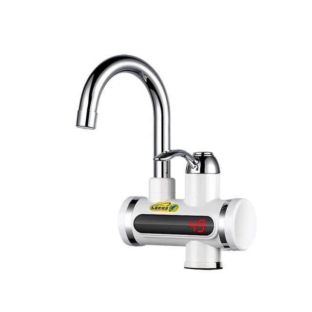 Instant Tankless Electric Hot Water Heater Faucet with LCD Temperature Display Instant Water Heater for Kitcthen Bathroom 220V