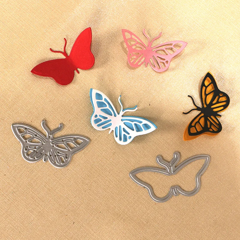 

DUOFEN METAL CUTTING DIES 010276 2pcs small butterflies set embossing stencil DIY Scrapbook Paper Album 2018 new