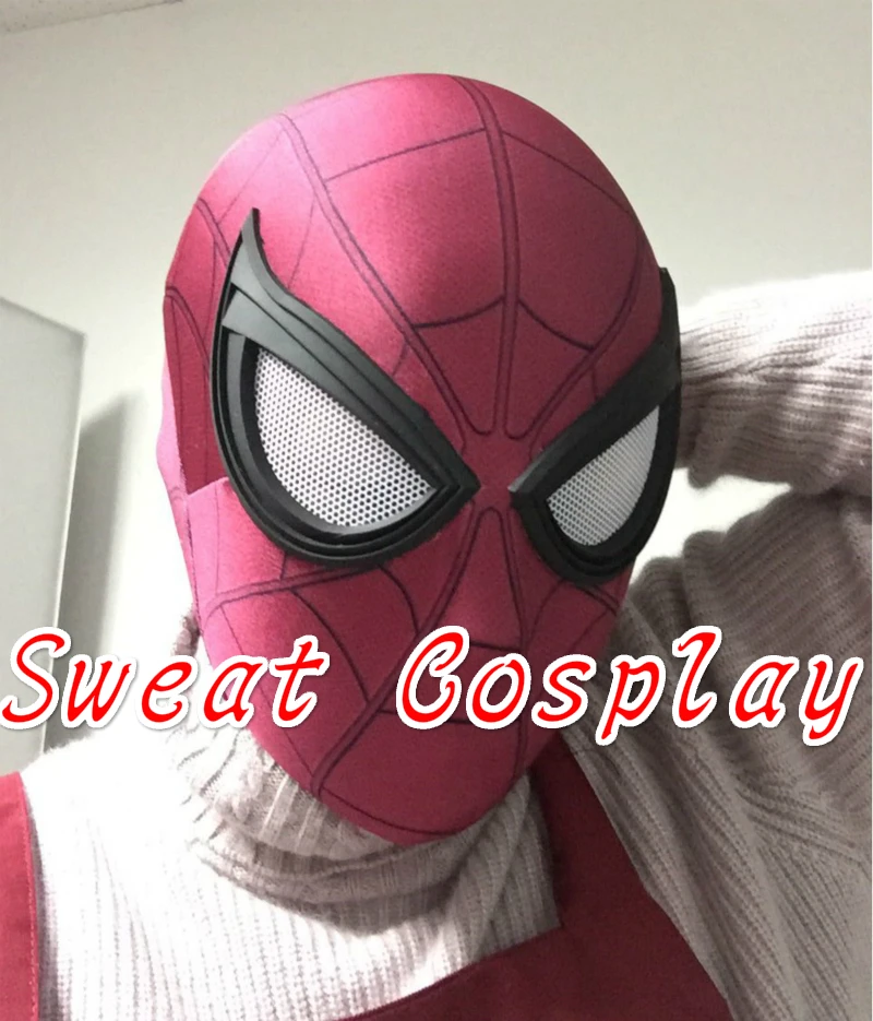 

High Quality New Civil War Spiderman Mask With New Lenses Tom Holland Spiderman Mask Spandex Lycra Spiderman Face Mask
