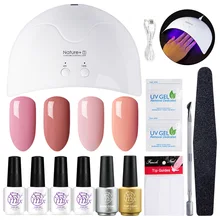 Сексуальный набор профессиональных инструментов для дизайна ногтей 16 Вт Светодиодный УФ Сушилка для ногтей лампы 3 УФ гель-лака основа верхнее покрытие лак гель маникюр 71 шт. наборы