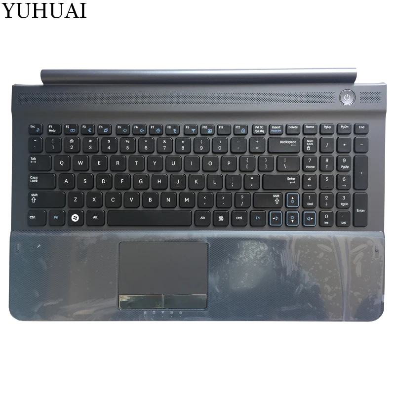 

New US Keyboard for SAMSUNG RC510 RC520 US laptop keyboard With Gray Frame touchpad and Speaker BA75-02835A