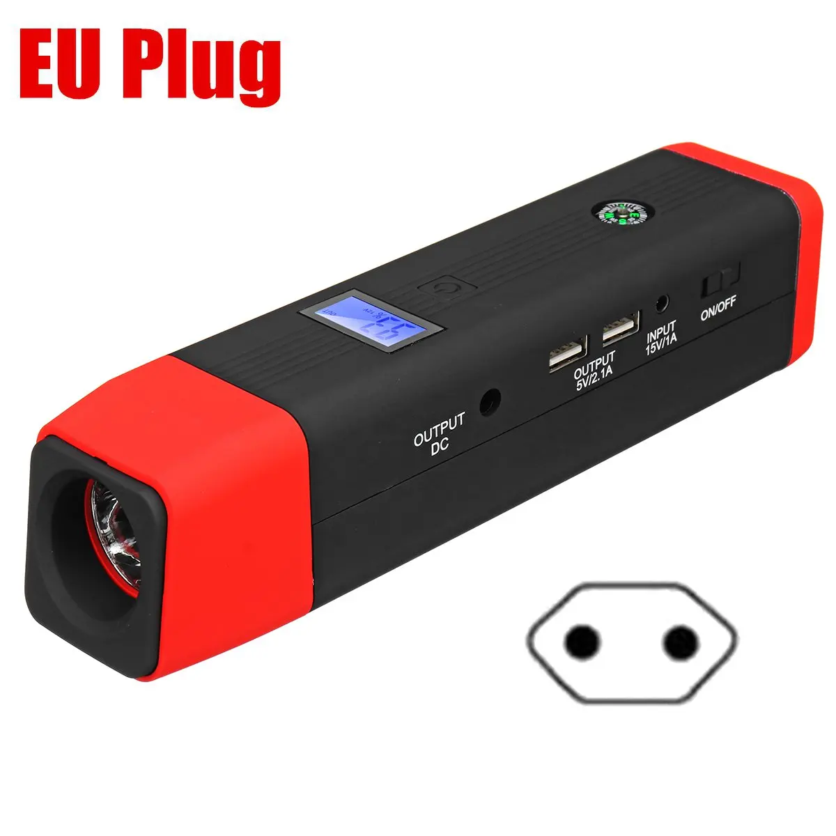 Multifunction Jump Starter 99800mAh 12V 2USB 500A Portable Car Battery Booster Charger Booster Power Bank Starting Device - Цвет: EU