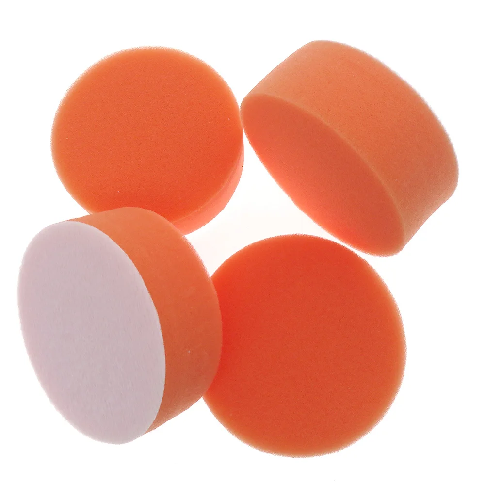 

4Pcs 80MM Buffing Sponge Pad Orange Sponge Rubbing Scouring Pad All Purpose for Car Bathroom Kitchen