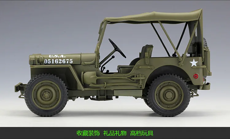 WELLY 1/18 масштаб США джип 1941 Willys MB SUV литая модель металлическая военная модель автомобиля игрушка для подарка, детей, коллекция