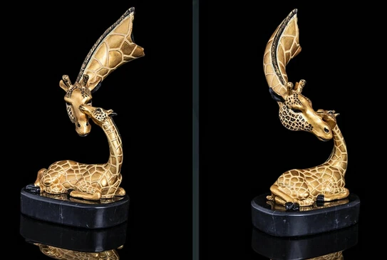 

Art Deco Sculpture Giraffe African Animal Bronze Statue decoration bronze factory outlets