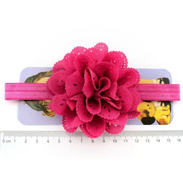 16 шт./лот корейская модная повязка на голову с цветком для девочек полые Ткань цветы Hairbands для девочек новорожденных Женские аксессуары для волос 579