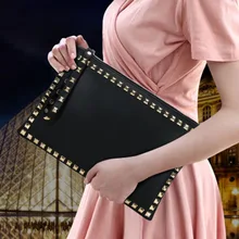 Дизайнер Для женщин Сумки кошелек сумки на плечо заклепки цепи клатч конверт Flap Messenger Вечерние Сумка кошелек для девочки
