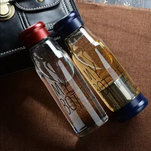 2016 botella de agua de Cristal con infusor de té de Alta calidad mi beber 550 ml de suero de proteína coctelera deportes botellas de viaje botella de té tazas