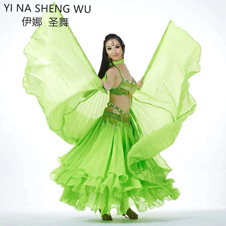 

Women High quality Belly Dance Isis Wings Oriental Wings Adult Bellydance Costume Dance Transparent Wings No Sticks Stage Props