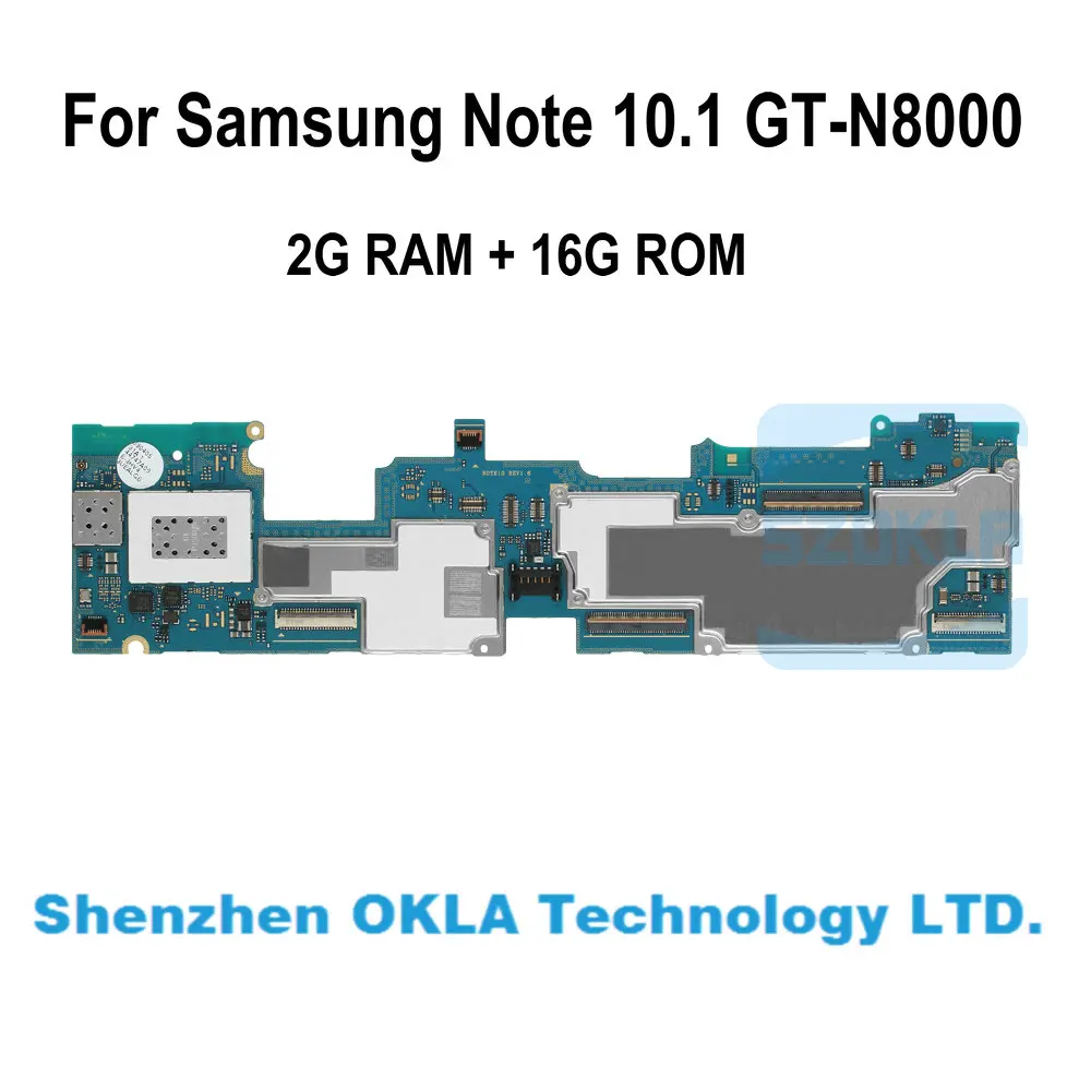 

1pcs Used Original For Samsung Galaxy Note 10.1 N8000 N8010 N8020 2GB RAM 16GB WCDMA ROM Mainboard Motherboard Logic Board
