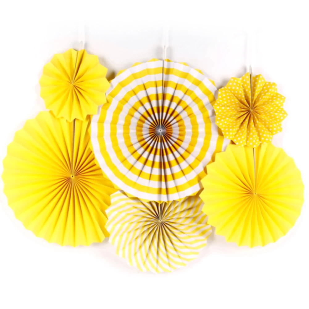 

6pcs/set Birthday Decoration Photo Prop Home Party Supplies Paper Fan DIY Baby Shower Backdrop Wedding Rosettes Hanging Tree