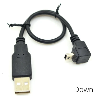 20 см Мульти-угол USB 2,0 A папа направо влево вверх вниз угол мини USB 5pin мужской зарядный короткий кабель-удлинитель Mini-USB