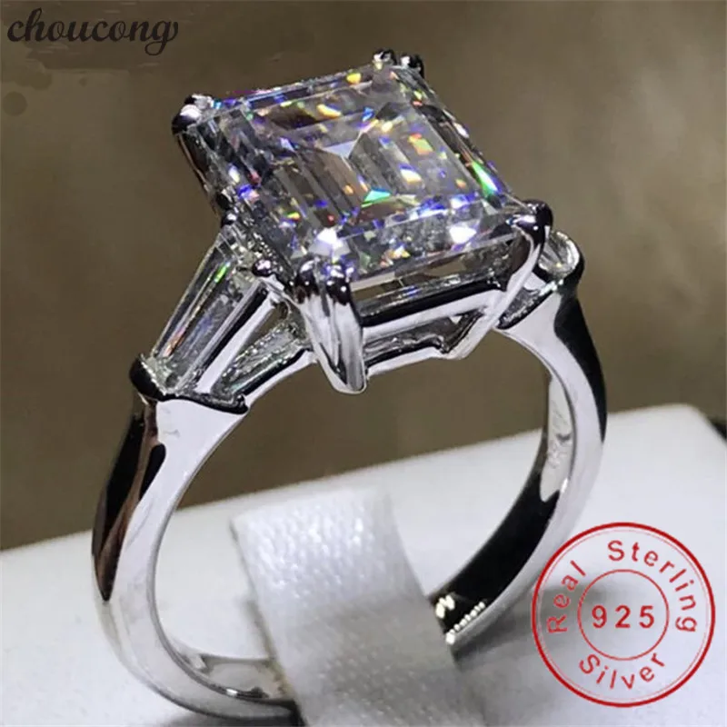

choucong Eternal Princess Ring 100% Real 925 sterling Silver AAAAA cz Engagement Wedding Band Rings For Women men Finger Jewelry