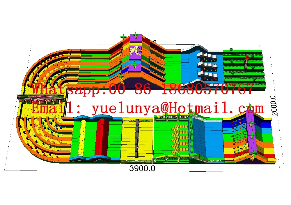 

(China Guangzhou) Factory direct inflatable slide /Inflatable Obstacle / Inflatable Obstacle course YLR-058