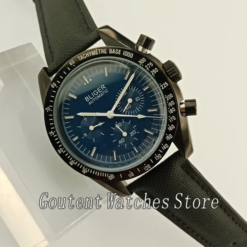 

BLIGER 40mm Luminous Automatic Men's Watch With Date And Week Indicator