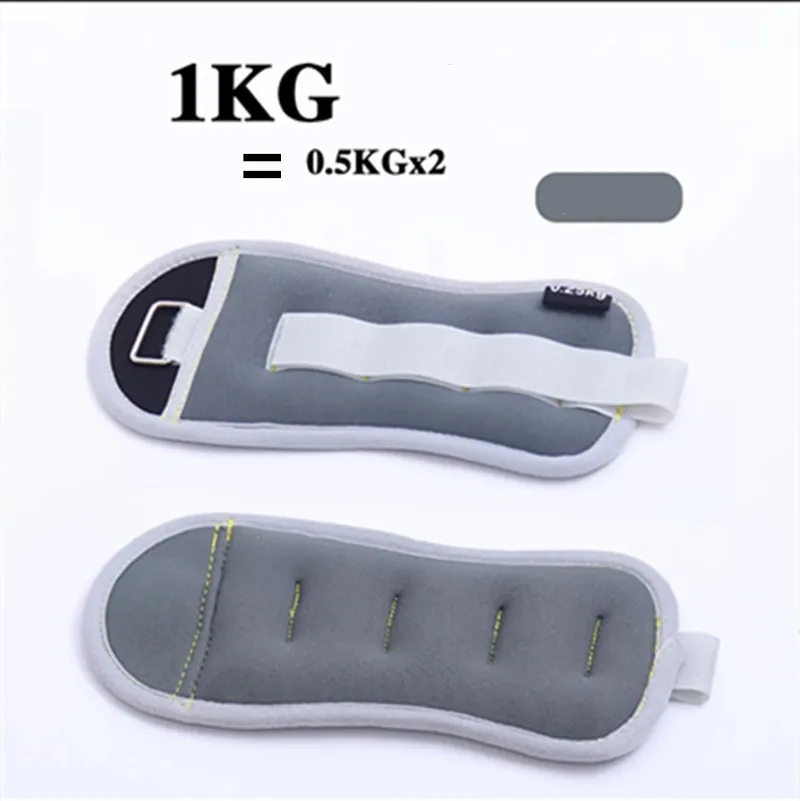 

1kg/pair Adjustable Wrist Ankle Weights Iron Sand Bag Weights Straps with Neoprene Padding for for Exercise Fitness Running