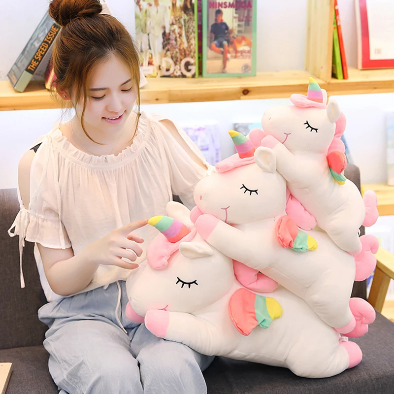 MIAOOWA 1PC 40/50/60CM Lovely Unicorn Animal Plush Doll Baby Cute Unicorn Soft Pillow Stuffed Toy Kid Children Girl Gift Home De MIAOOWA 1PC 40/50/60CM Lovely Unicorn Animal Plush Doll Baby Cute Unicorn Soft Pillow Stuffed Toy Kid Children Girl Gift Home De