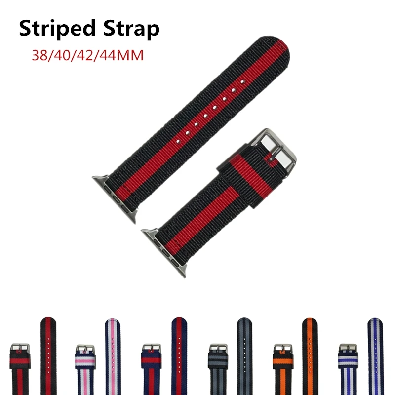 Новый нейлоновый ремешок для Apple Watch Band 42 мм 38 iWatch 4 3 44 40 спортивный браслет часов 1 2