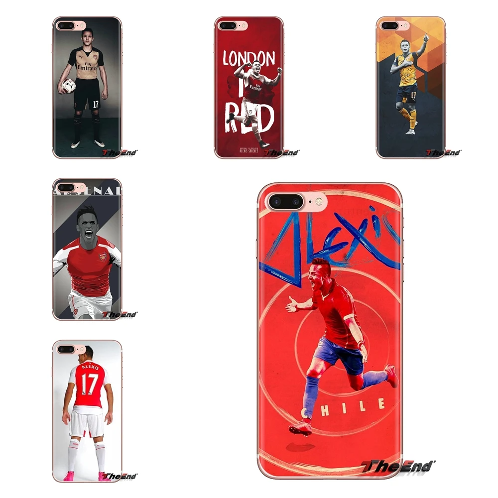 Soft Transparent Shell Covers Alexis Sanchez Football Star For iPod Touch Apple iPhone 4 4S 5 5S SE 5C 6 6S 7 8 X XR XS Plus MAX |