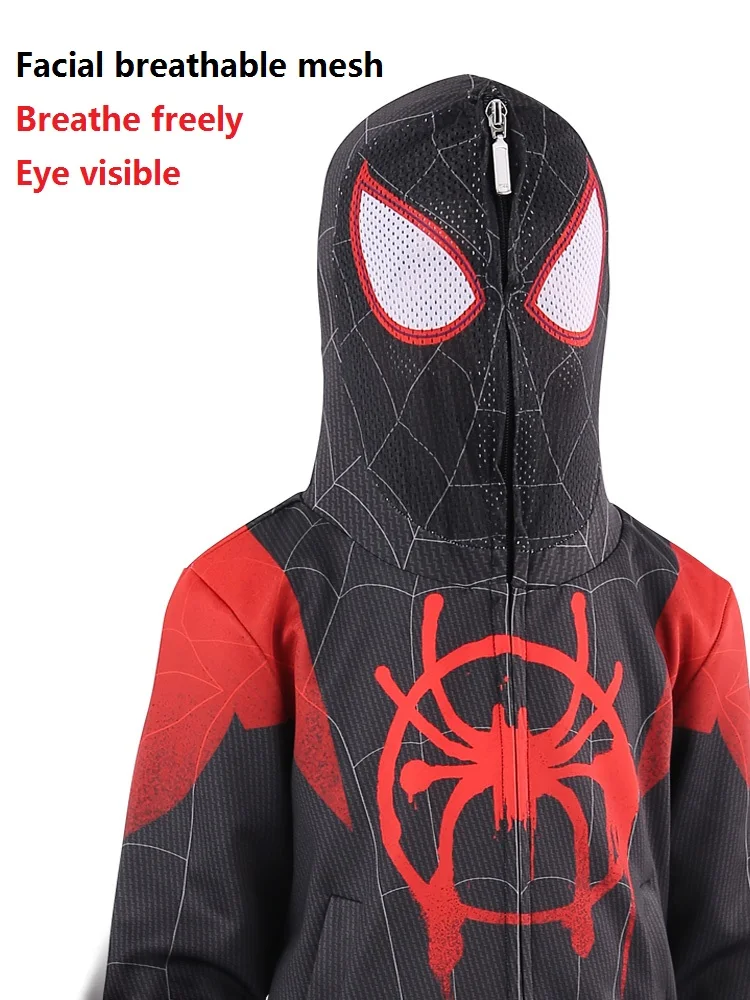 Костюм Гвен Стейси, Детский костюм Человека-паука в стихах паука, Майлз Моралес, костюм для мальчиков для косплея, толстовки с изображением паука для девочек, куртка, штаны