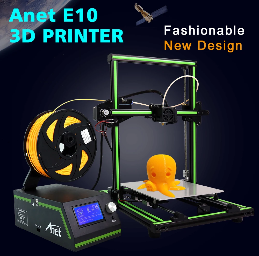 Anet E10 E12 3d принтер Высокая точность низкий шум простая сборка DIY 3d принтер набор большой размер печати Micro SD карта USB подключение