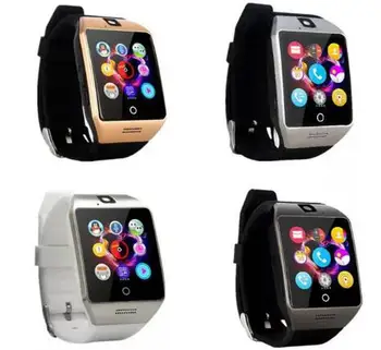 

2017 Smart Watch Q18 With Camera Bluetooth WristWatch SIM Card Smartwatch For Ios Android Phones Support Multi languages Clock