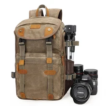 LXH батик холст камера рюкзак многофункциональный большой емкости фотографии сумка для Canon Nikon sony DSLR Водонепроницаемая камера сумка
