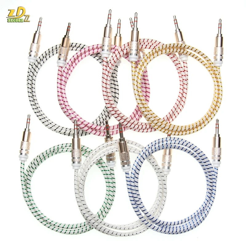 Circle Candy Shell 3 5mm jack to jack aux cord Audio Cable for iphone Car MP3 Headphone Speaker wholesale 100pcs lot