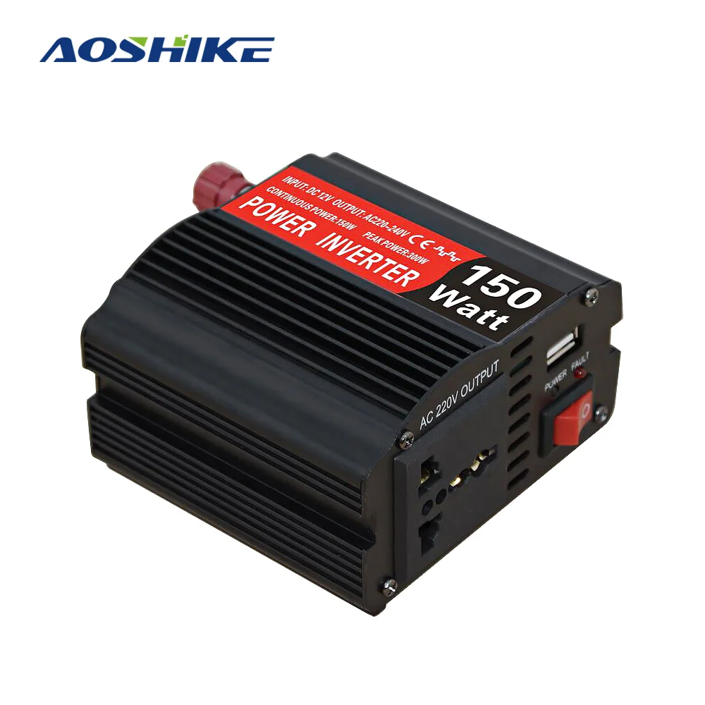 Aoshike 150 Вт автомобильный инвертор 12 В 220 универсальная розетка зарядное