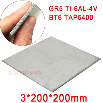

3mm 200x200mm Grade 5 gr5 titanium Ti-6AL-4V plate titanium alloy sheet BT6 TAP6400 Special for ultrasonic medical treatment