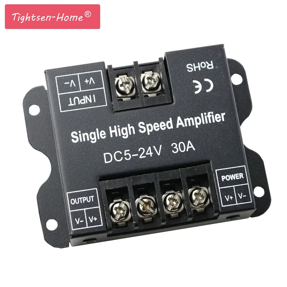 30A DC5V 12V 24V Single Color LED High speed Amplifier Signal Repeater 1CH 1 Channel Dimmer