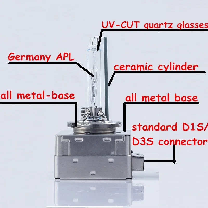 Супер высокое качество 6000k D1S D2S D3S D4S ксеноновая лампа УФ кварцевая трубочка с очками для напитков 35W hid фара