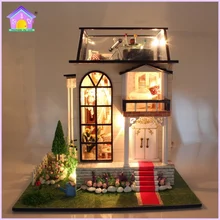 Hoomeda 13837 Handmake DIY кукольный домик Миниатюрная модель с легкой музыкой мотор Кукольный дом комната Лучший подарок
