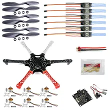 F05114-L F550 Дрон Heli пламеколесо комплект с KK 2,3 Контроллер полета ESC двигатель углеродного волокна пропеллеры