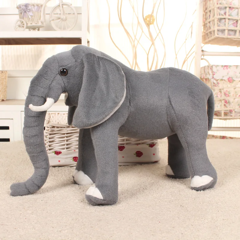 simulation elephant plush toy huge 80x50cm gray elephant doll, photography prop, party decoration,Christmas gift w1934