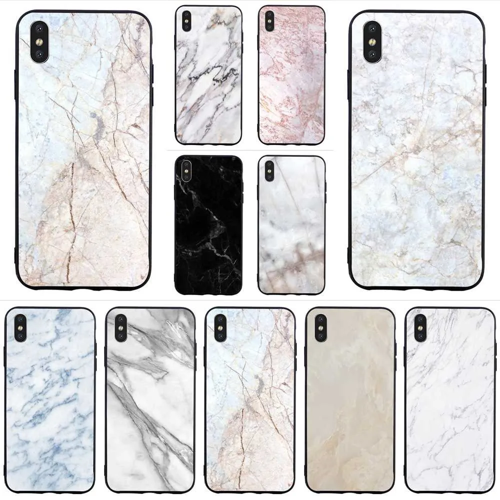 

Protective Pure Marble Phone Cover for iPhone Xs Max Case X 6 6S XR 8 Plus 7 5S 5 SE Cases Back
