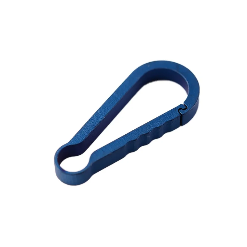Титановый брелок для ключей EDC, пряжка для рюкзака, мини висячая Пряжка, большой и маленький для 25 кг, прочный креативный круглый дизайн - Цвет: small blue