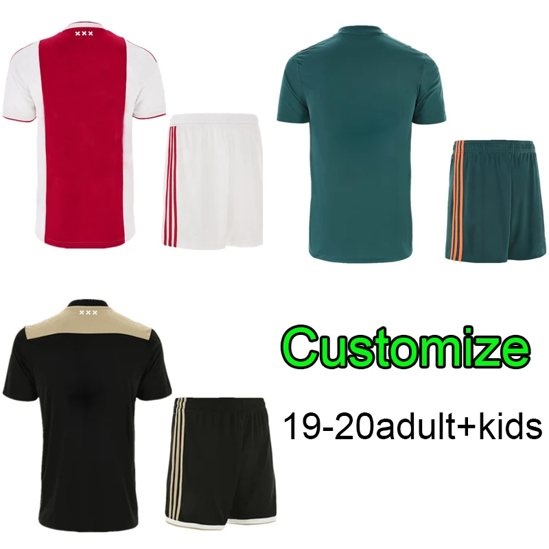 

2019 2020 new boys arrive via warm green soccer Jersey Ajax children kit ZIYECH SCHONE Ajax jersey kids Youth shirt free ship