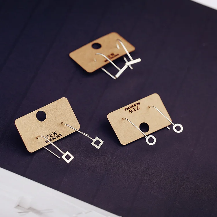 Настоящее 925 пробы серебряные круглые квадратные серьги-гвоздики для женщин и девушек, модные ювелирные изделия из стерлингового серебра brincos brinco