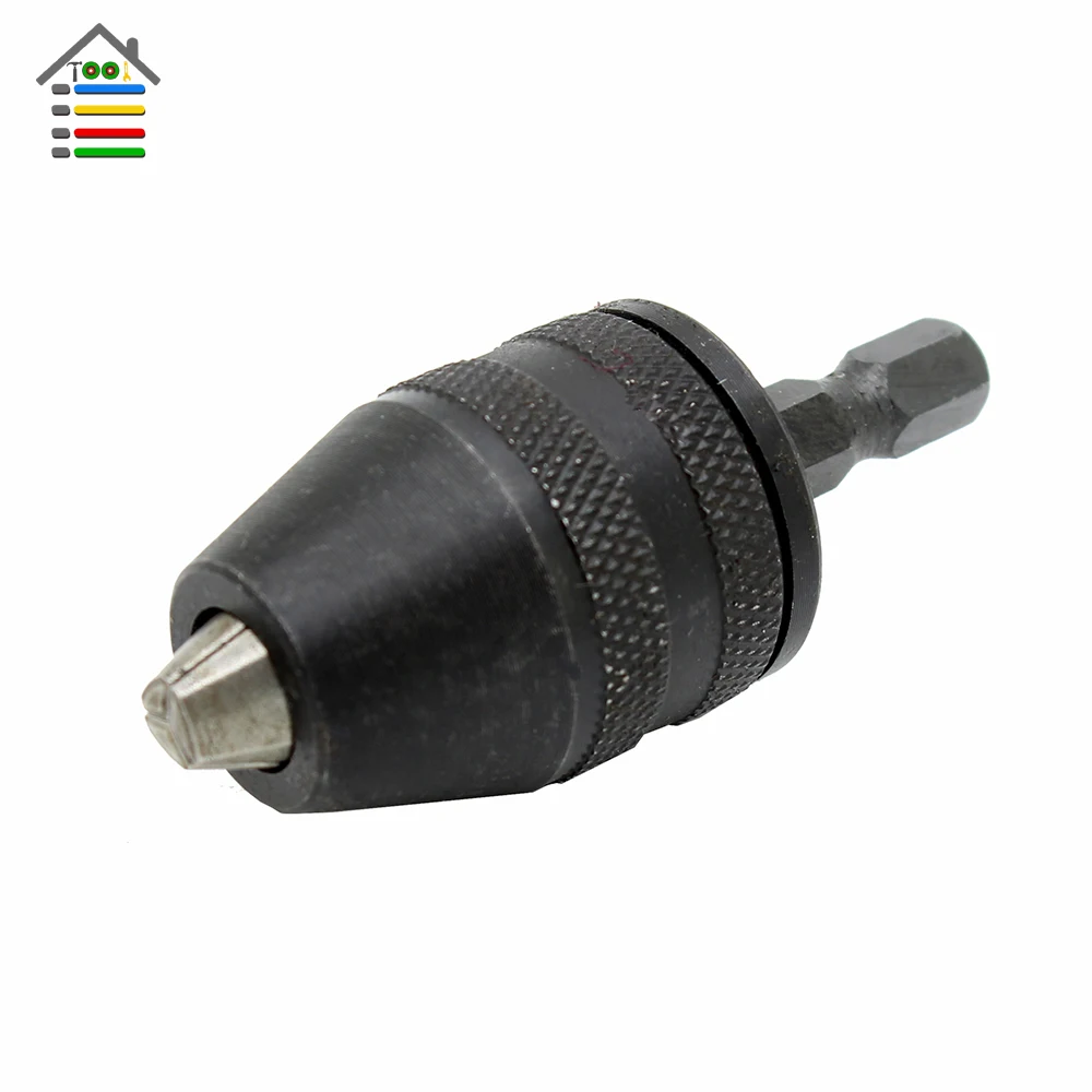 New Keyless Drill Chuck Adapter 1/4" (6.35mm)Hex Shank Screwdriver