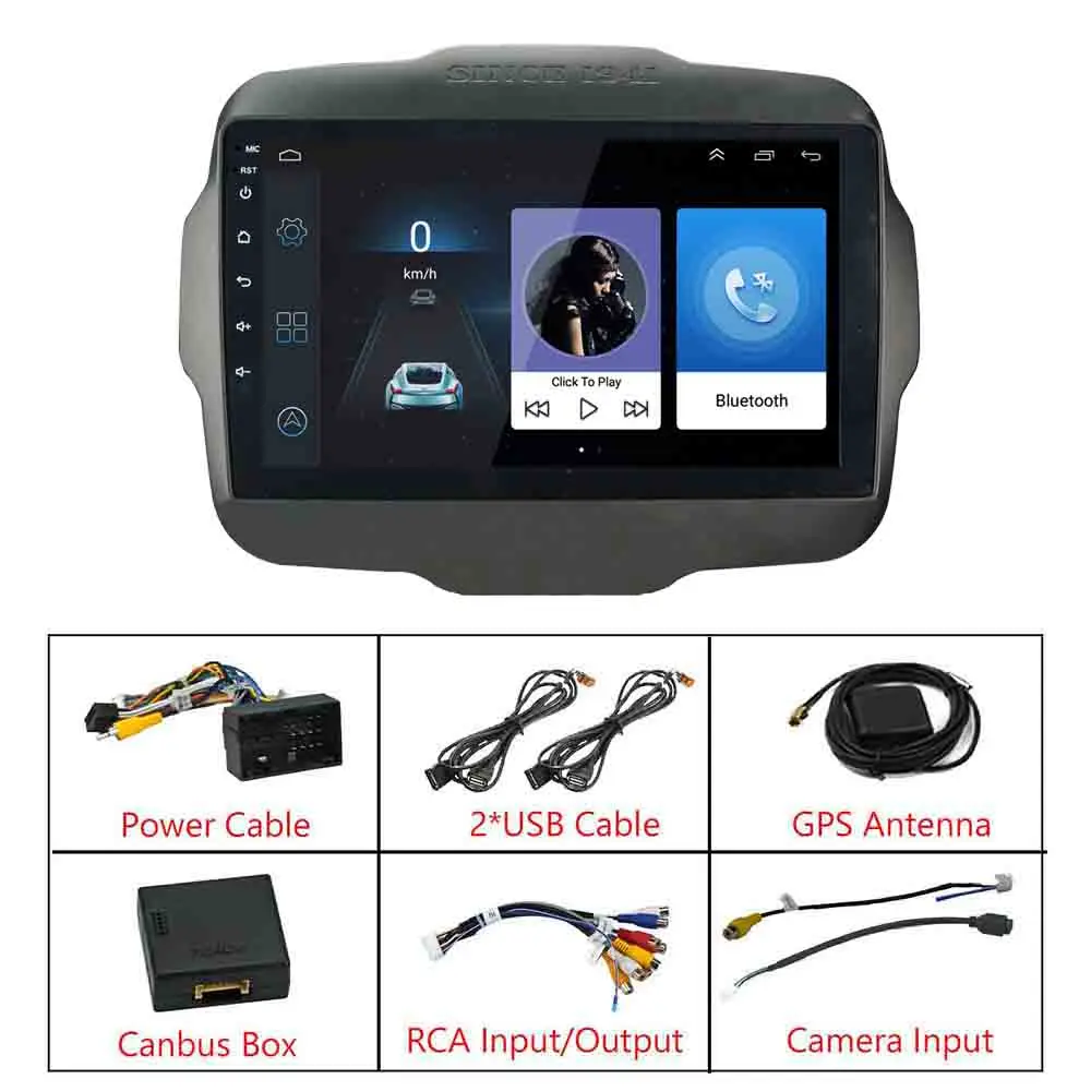 Excellent 2din 9 inch Android 8.1 Car Stereo Radio Multimedia 2G DDR3 Video Player Navigation GPS For Jeep Renegade 2015 2016 2017 no dvd 9