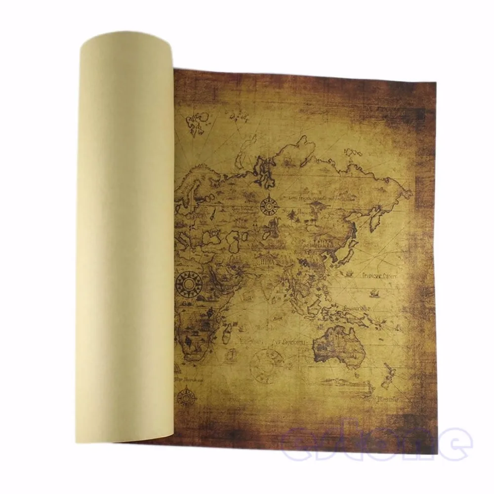 Винтажный ретро постер в крафт стиле 70cX50cm Grand estilo papel presentes de decoracao para casa globo o velho mundo