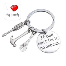 ''If Dad Can't Fix It No One Can'' Hand Tools Keychain Daddy Keyring Birthday Gift For Dad Father's Day Father Key Chains