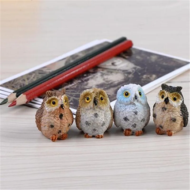 

30# New Fashion Landscape Owl Doll Resin Fairy Home Garden DIY Decor Micro Ornaments Decoration Yard & Garden Deco