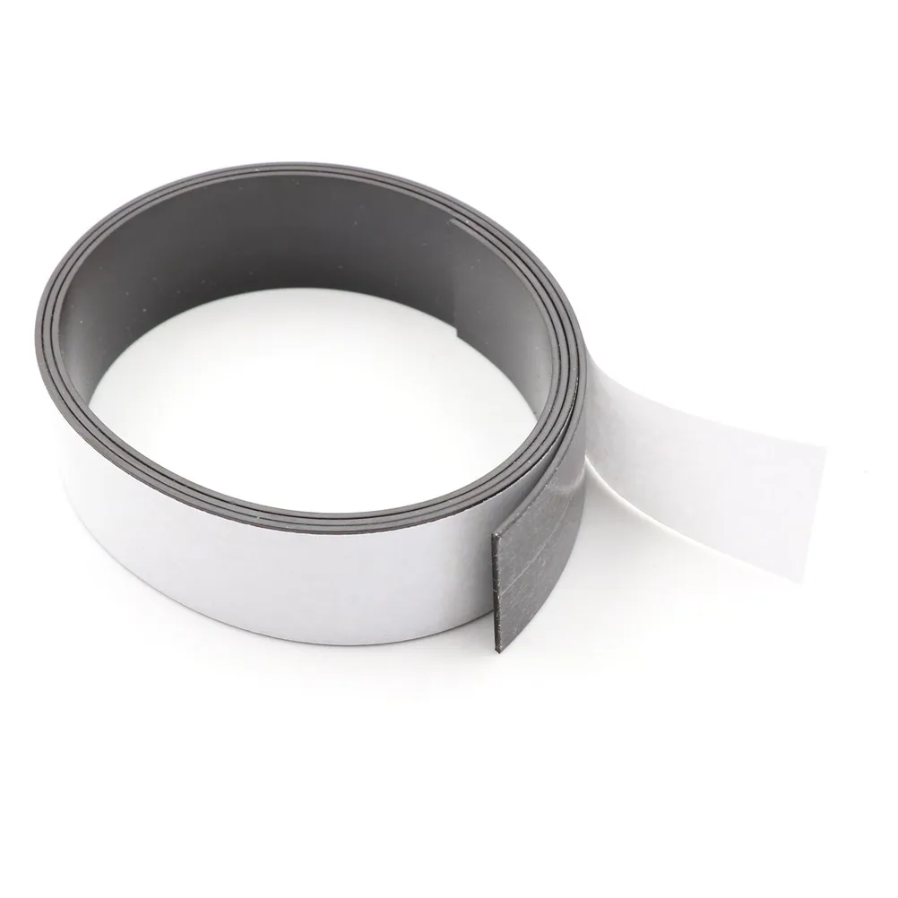 

1PC 1 Meter Self Adhesive Flexible Magnetic Strip Rubber Magnet Tape Width 30mm Thickness 1.5mm
