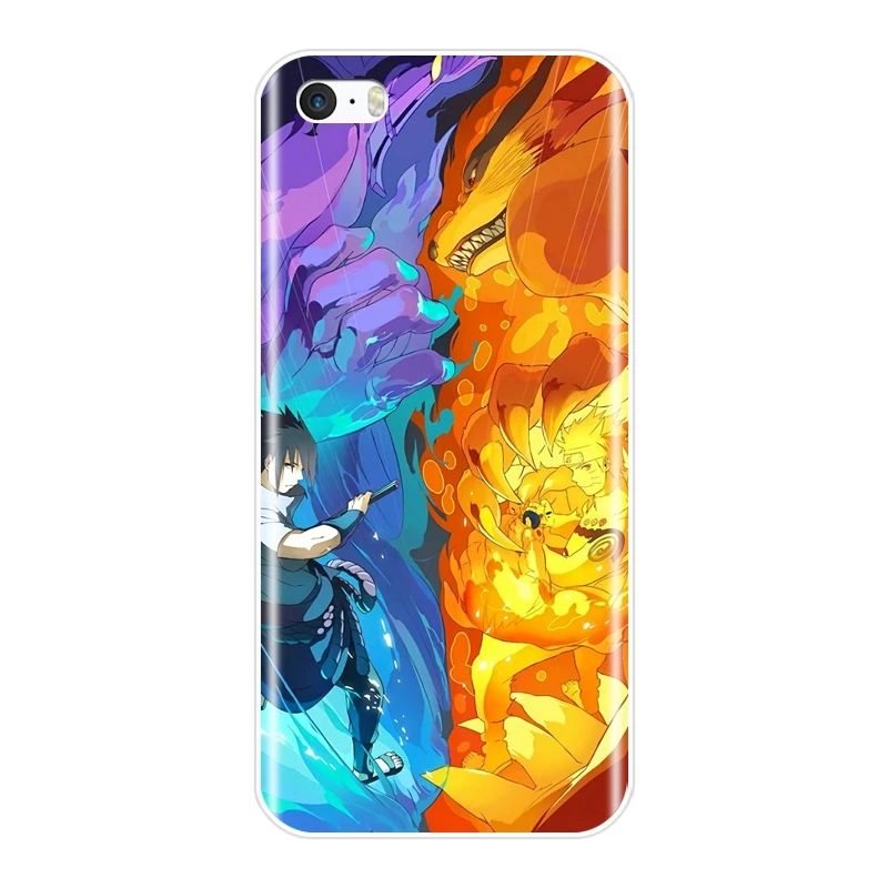 Задняя крышка для iPhone 4 4S 5 5C 5S SE Аниме Наруто силиконовый мягкий чехол S Чехол Для