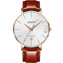 Новая мода пара часов кожаный ремешок линии Аналоговые Кварцевые женские наручные часы минималистский стиль мужской браслет джентльмен подарок