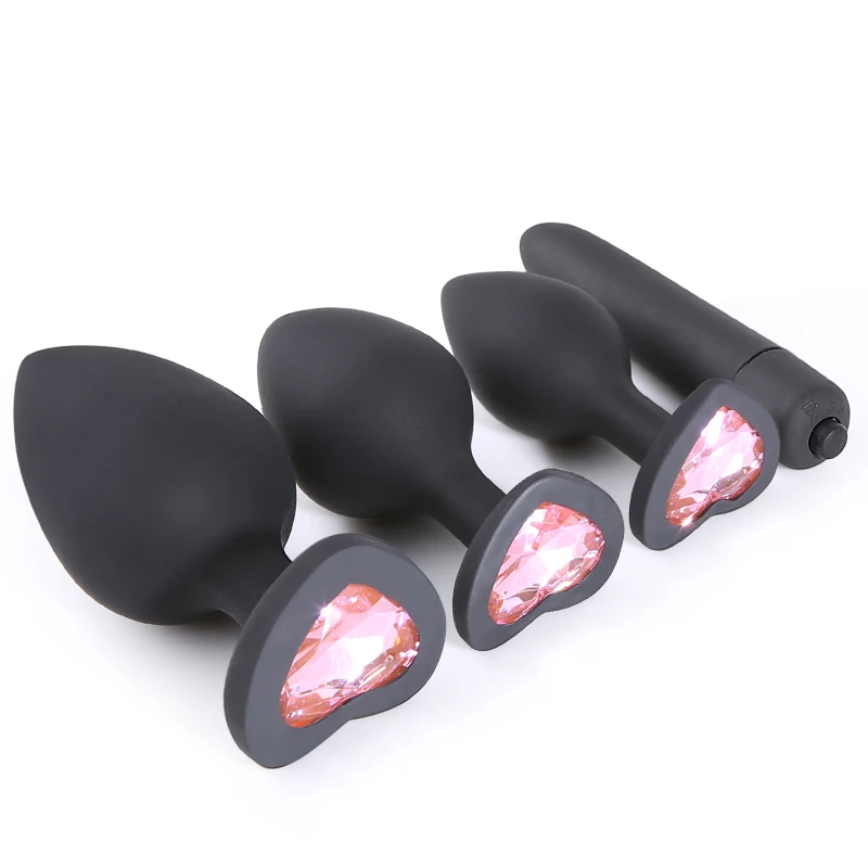 Anal Toys Heart Jewelry Silicone Metal Butt Plug Male Bullet Vibrators Private Goods for Men Adult Sex Shop | Красота и здоровье
