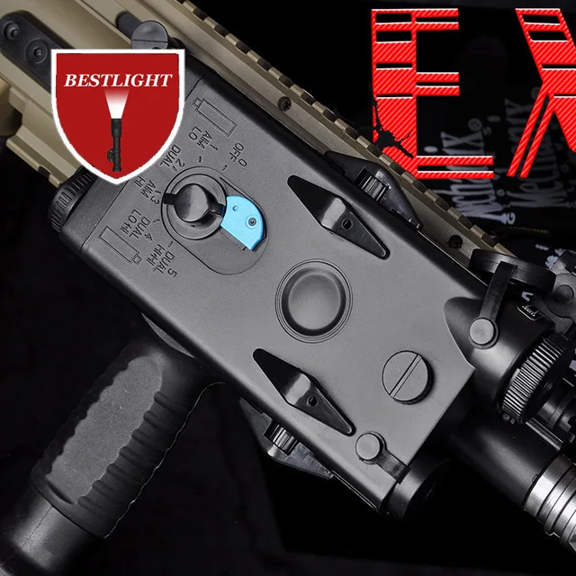 Чехол аккумулятор TOPSCOPE airsoft AN/PEQ 2 с красным лазером|Подсветка для оружия| |