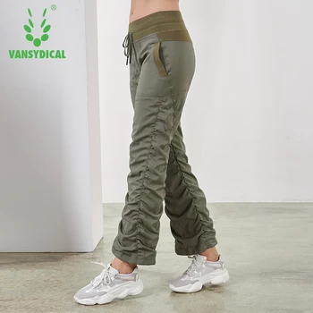 

2019 Sports Running Yoga Pants Women's Slim Fold Gym Sweatpants Autumn Winter Outdoor Fitness Workout Jogging Trousers